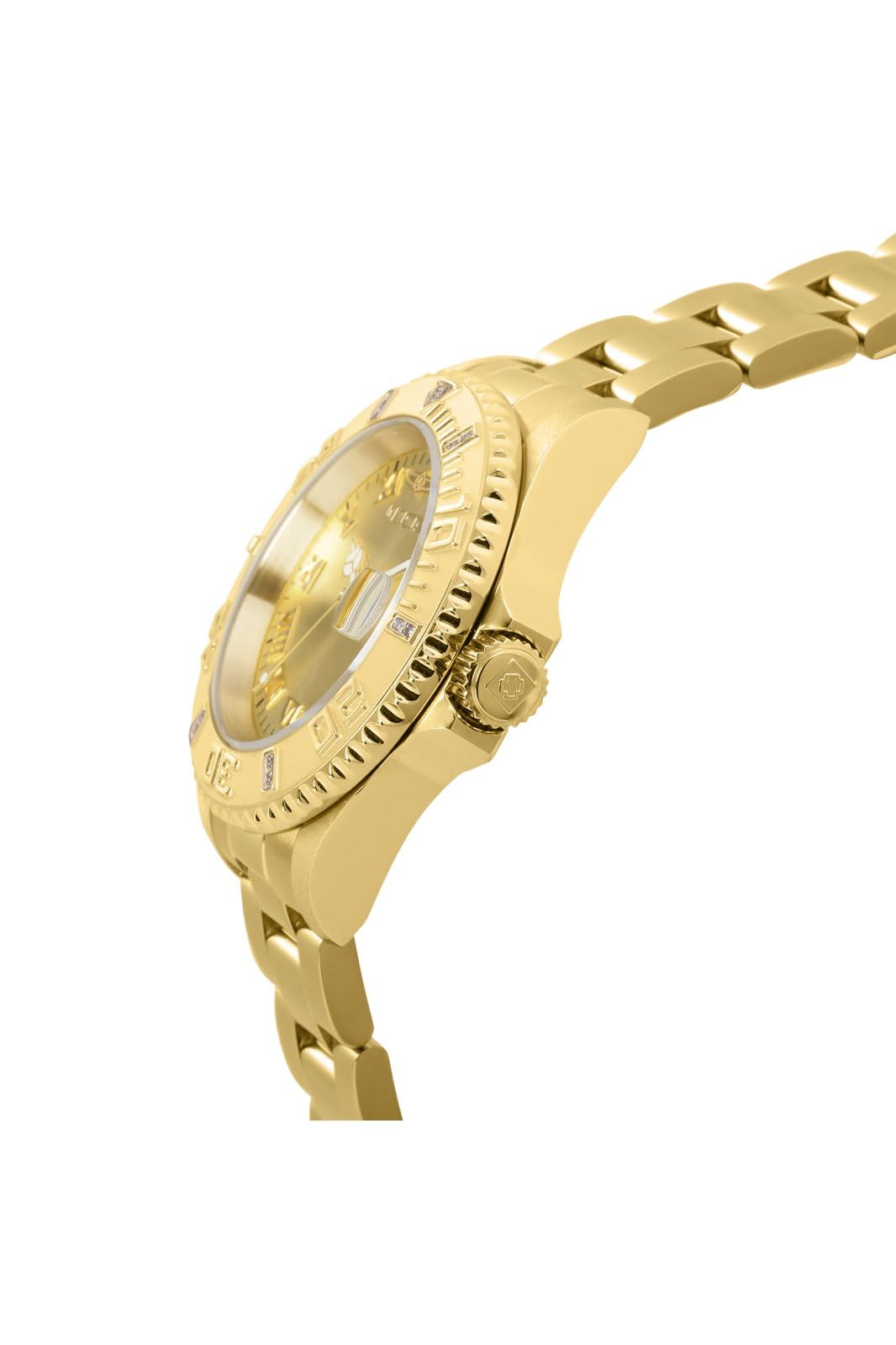 INVICTA Pro Diver 12820 Reloj para Mujer - Movimiento de Cuarzo - Acero Inoxidable con Esfera Dorada - 40 mm - con 15 Diamantes