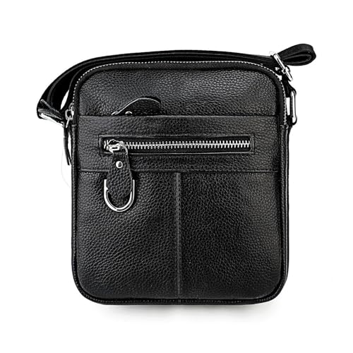Bolso de hombro para hombre bandolera de cuero casual de viaje con bolsillos