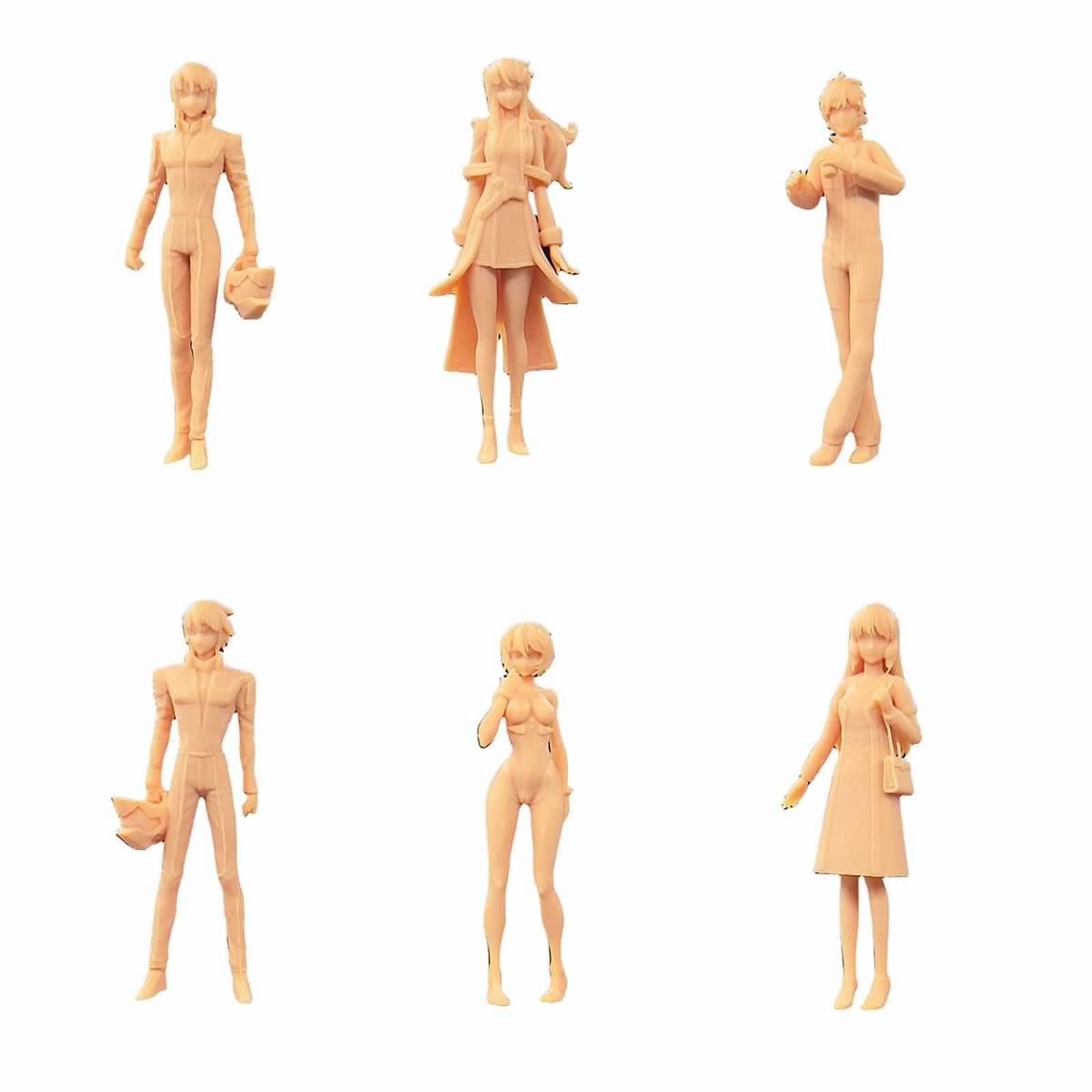 Amazon.co.jp: ZEDACAKAI 6個 1/35 フィギュア 男性レーサードライバー 