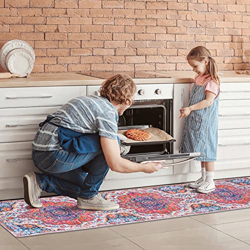Melajia Hallway Runner Rug 2X8 Non Slip Machine Washable Boho Soft Long Kitchen Rugs And Mats Low Pile Area Rug Carpet Area Rug Carpet For Entryway Bathroom Bedroom #TOP5