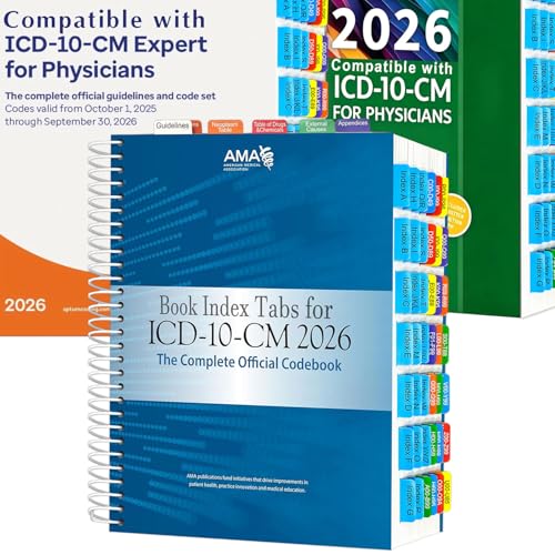 Index Tabs for ICD-10-CM 2026 The Complete Official Codebook(Book Not Included)Compatible with AMA ICD-10-CM for Physicians & Expert Codebook-Easy Navigation for Medical Coding Books, Alignment Guide