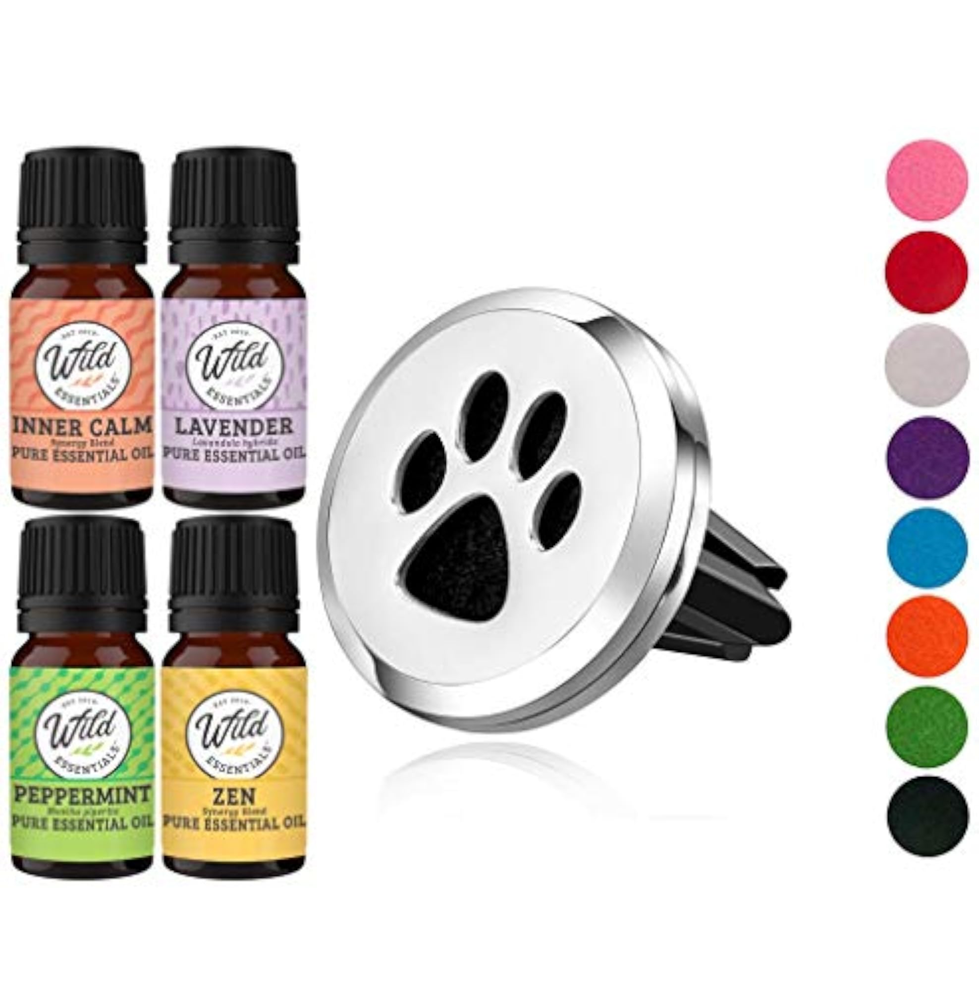 Dog Paw Aromatherapy Car Vent Air Freshener, Essential Diffuser