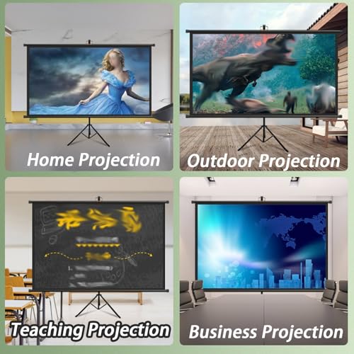 Pantalla de proyección portátil 72" 4:3 con trípode ajustable miniatura 3