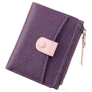 SENDEFN Small Purses for Women, RFID Blocking Women Wallets, Ladies Purse Leather with Multiple Card Slots and Zipper Compartment
