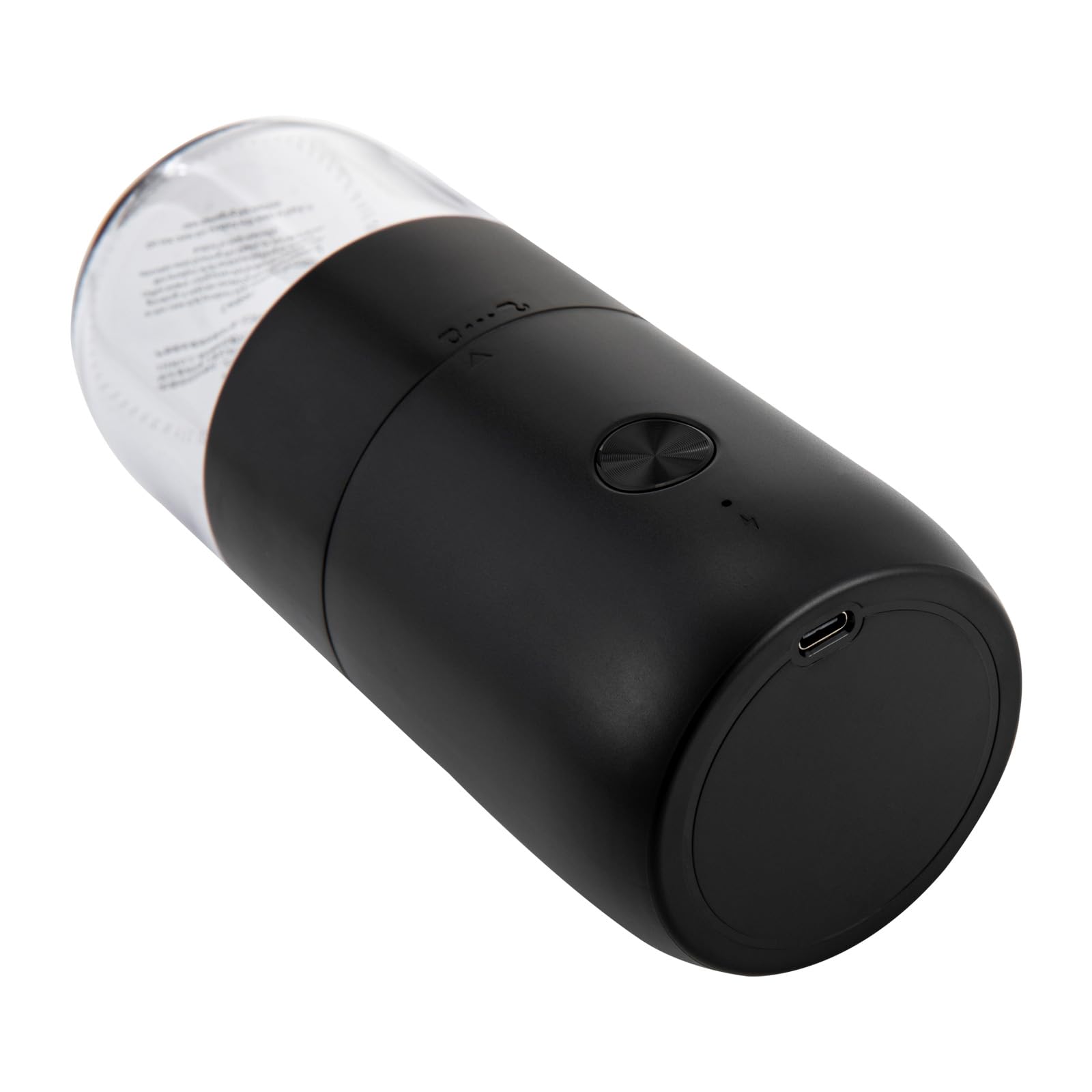 Moulin à café électrique rechargeable par USB avec broyeur conique en céramique | grossièreté réglable | Moulin à café expresso portable rechargeable 30 g pour haricots et épices (noir)