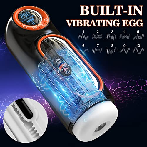 Automatischer Elektrischer Masturbator Cup,Masturbieren Männer mit 4 Saugmodi 10 Vibrationsmodi,Blowjob Taschenmuschi Penis Stimulator 3D Realistischer Vagina Pussy Sex Spielzeug für die Männer – Bild 4