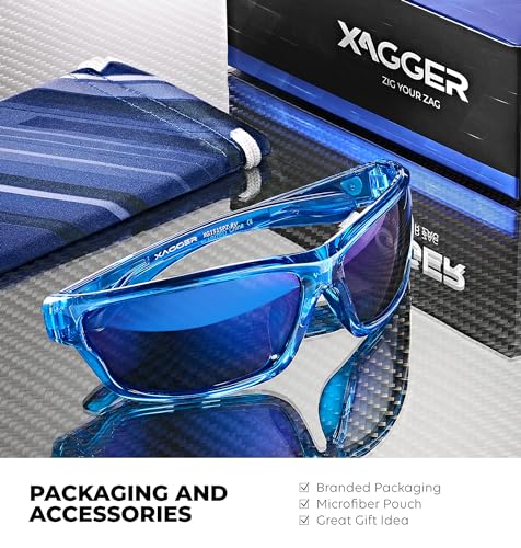 Image of Polarized Wrap Around Sport Sunglasses for Men Women TR90 Frame