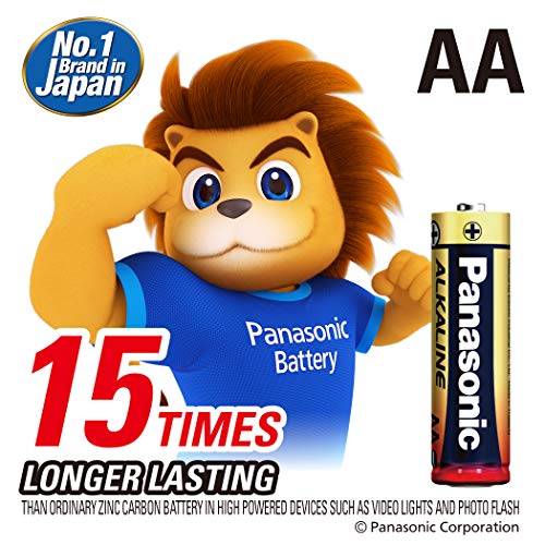 Image of Panasonic Alkaline AA Battery, Pack of 2