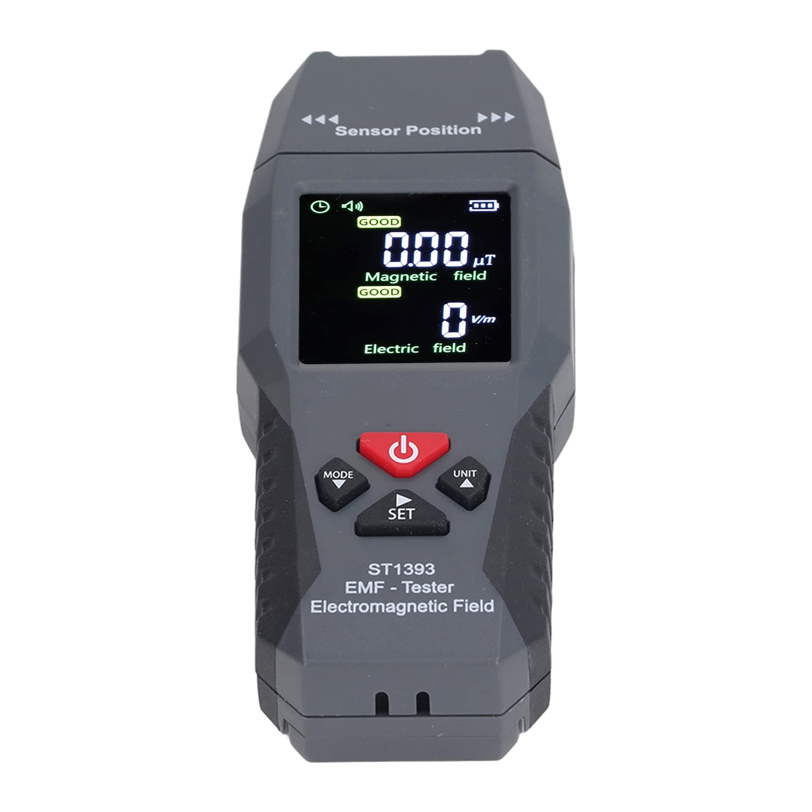 Ręczny detektor promieniowania Miernik EMF z cyfrowym wyświetlaczem LCD i pomiarem temperatury otoczenia - Tester magnetyczny i elektryczny, częstotliwość robocza 20 Hz - 3500 MHz.