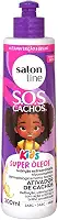 Salon Line, Ativador de Cachos Kids, SOS Cachos, Super Óleos, Vegano - Para Cabelos Cacheados e Crespos, 300 ml