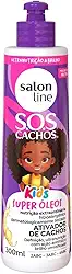 Salon Line, Ativador de Cachos Kids, SOS Cachos, Super Óleos, Vegano - Para Cabelos Cacheados e Crespos, 300 ml