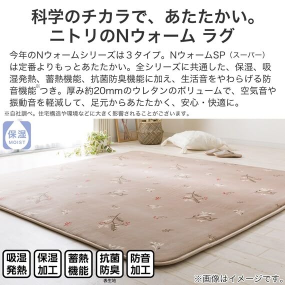 Amazon｜ニトリ(NITORI) 20mmウレタン入り 防音+保温+吸湿発熱+