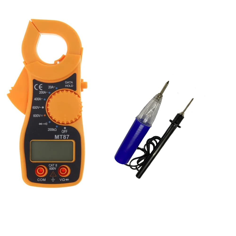 Toolbux Portable LCD Digital Clamp Ampere AC DC Voltage Multi Meter Current OHM Tester Corded Electric & Line Tester (B0C6DP3MQB) Amazon Price History, Amazon Price Tracker