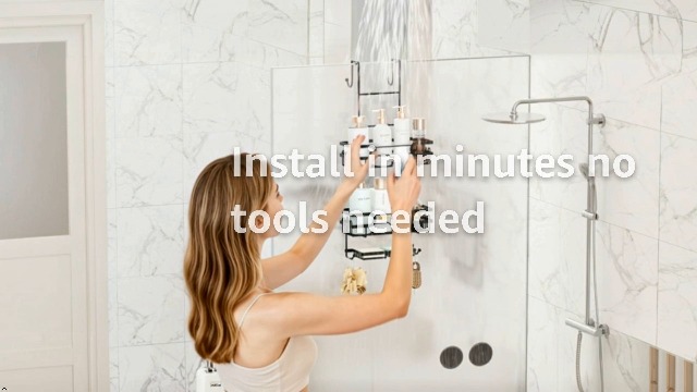 Amazon.com: SWTYMIKI Over the Door Shower Caddy Hanging with