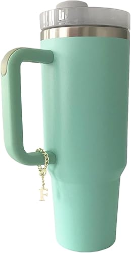 Miniatura 3 de Tovly 2 piezas de dijes de letras para Stanley Cup A-Z ID inicial colgantes personalizados para mango de vaso Stanley