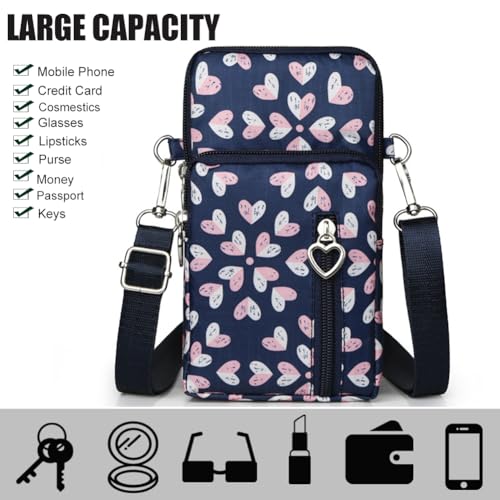 Image of JANKS Small Crossbody Bag for Women - Mini Phone Purses with Crossbody Strap and Wallet - Nylon Arm Bag