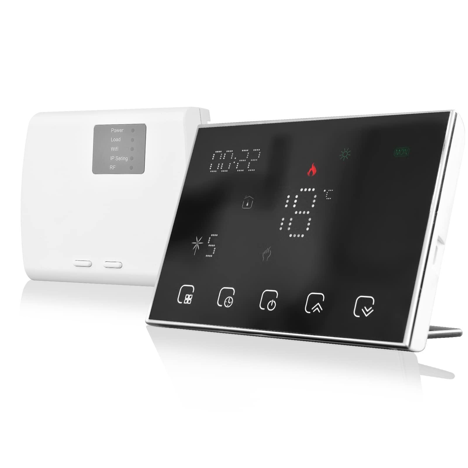 Termostato WiFi Intelligente, Regolatore di Temperatura Touchscreen Programmabile per Casa, Scuola e Ufficio, Design a Risparmio Energetico (per il riscaldamento con caldaia a gas con WiFi)