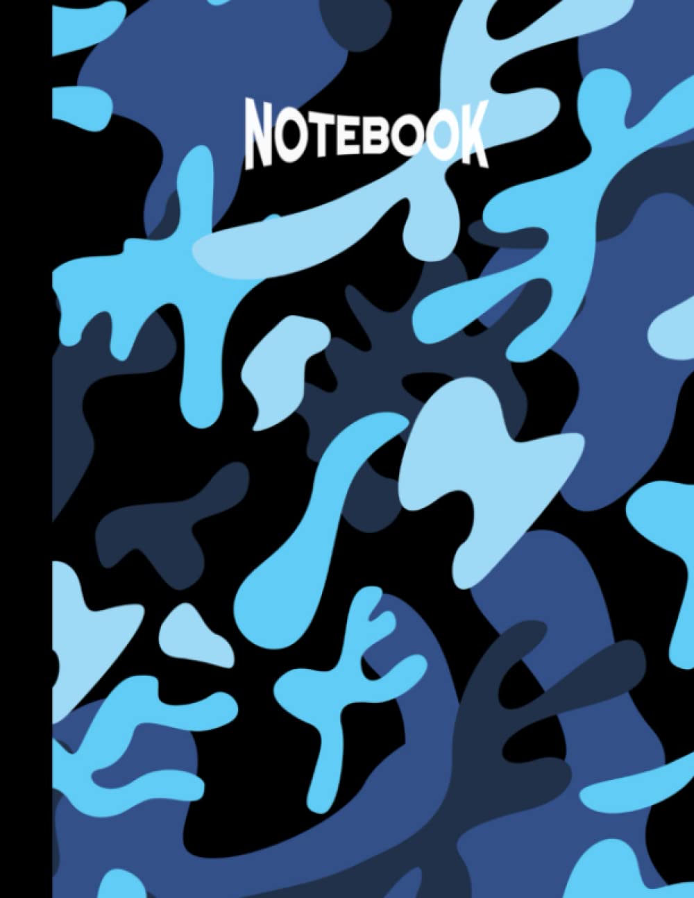 Blue Camouflage * Camo Notebook 8'5" x11" 120 College lined pages * Notebooks