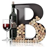 Wine Letter Cork Holder Art Wall Décor ~ Metal Letter Wine Cork Holder Monogram ~ Individual Wine Letter Cork Holders A Thru Z ~ Gifts for Wine Lovers ~ by HouseVines (B)