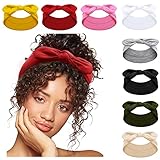 Tobeffect Headbands for Women with Bows Non Slip Bow Head Band for Women's Hair Wide Turban Head Wrap Rabbit Ears Hair Bands with Bow Fashion Hair Accessories