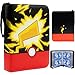 NICEKOOL® Álbum Cartas para Pokémon - Carpeta Pokemon Tarjetas, Álbum Titular Tarjetas para Cartas 2022, Álbum Entrenador Cartas GX EX 50 páginas 400 tarjetas capacidad, Relámpago