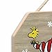 Peanuts Snoopy and Woodstock Warm Wishes Winter Hanging Wood Wall Decor - Fun Snoopy Christmas Sign for Home Decorating