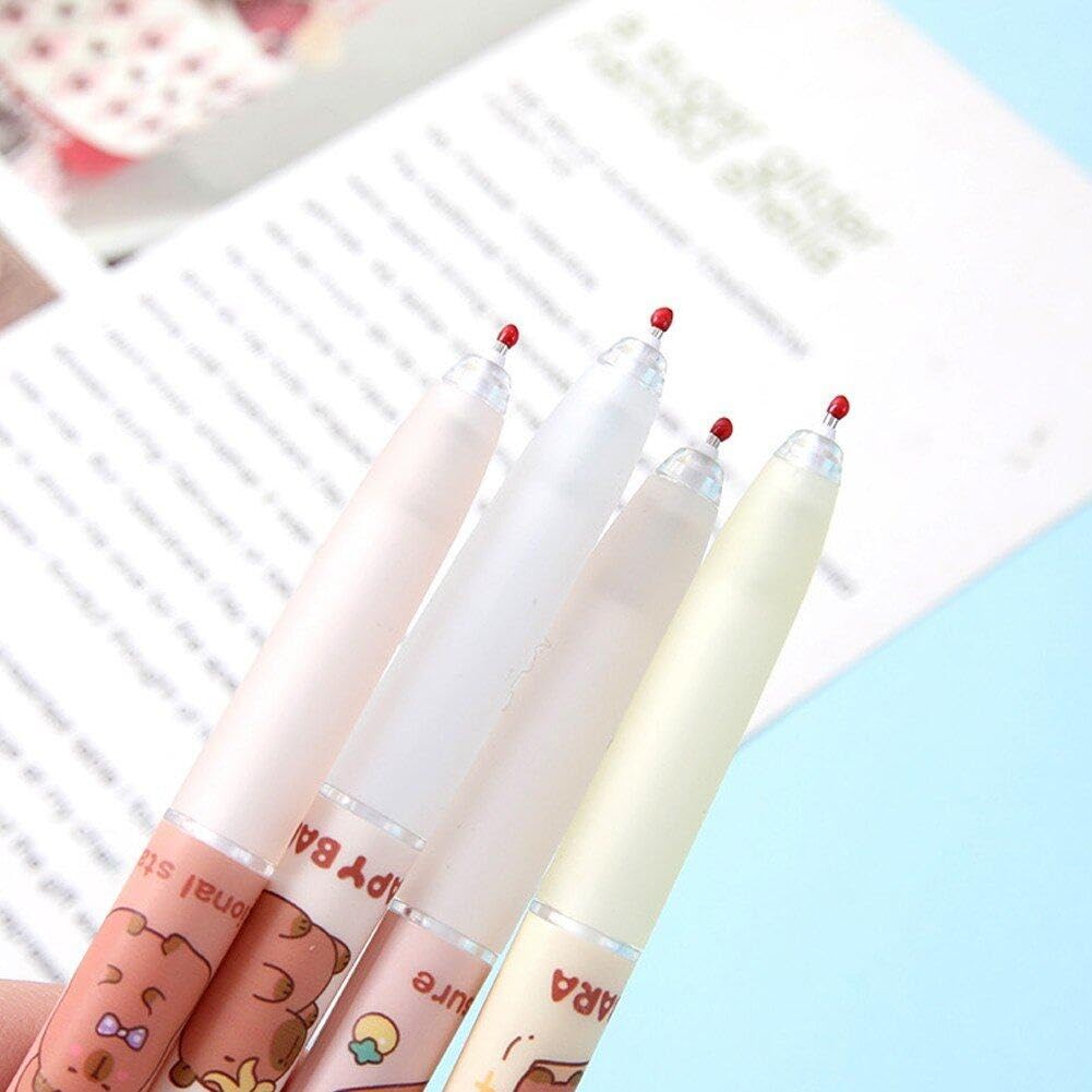 YUE QIN 18 pezzi Penna Gel Inchiostro Nera Penne Carine Cartoon Penne