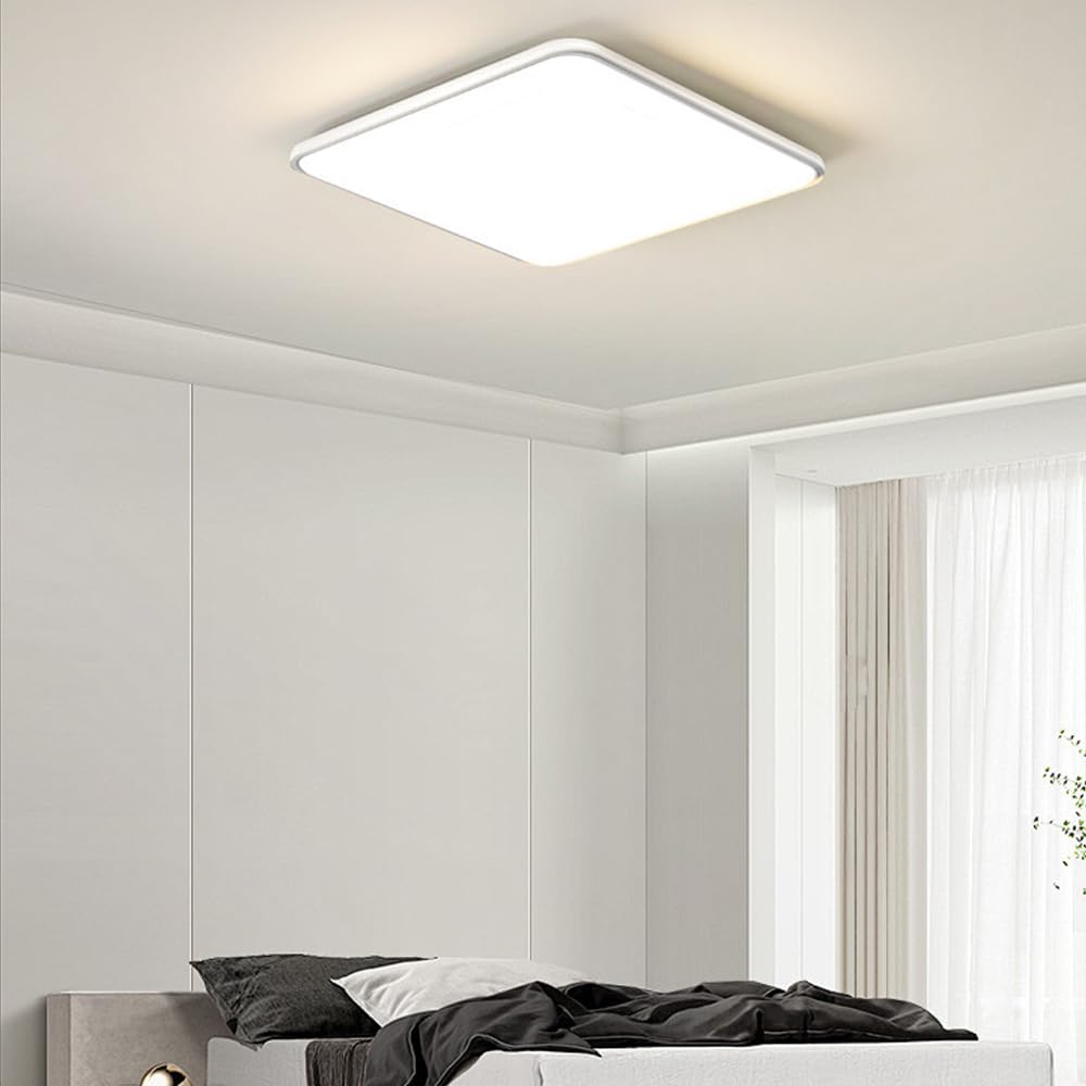 Plafonnier LED 42W Panel Carré Lampes de Plafond Moderne Ultra-mince Lampe Blanc Froid 6000K Luminaires Intérieur Facile à installer Applicable à Salle de Cuisine Salon Balcon (42W)