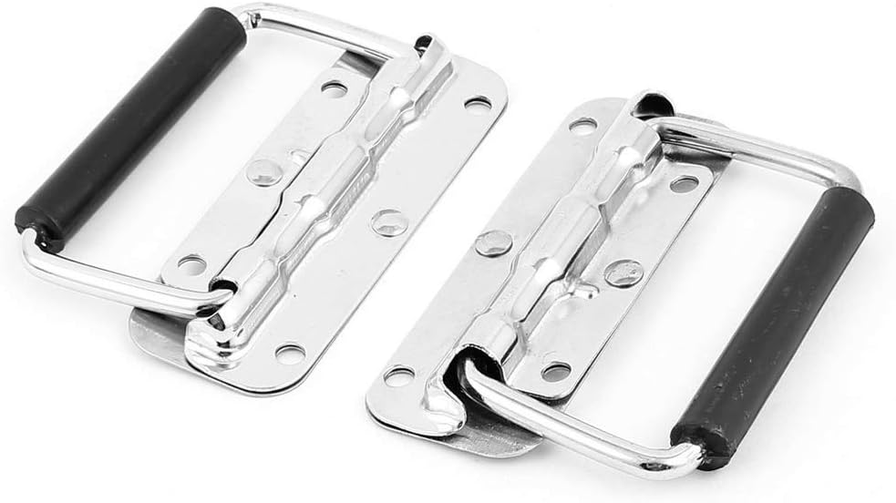 Wohlstand 2 Pcs Metal Chest Handle,Handle Lifting110*41mm,Puller Boxes Chest Handle,Chest Ring Pull Handle,Stainless Steel,Silver,for Toolbox Replacement,Storage Boxes