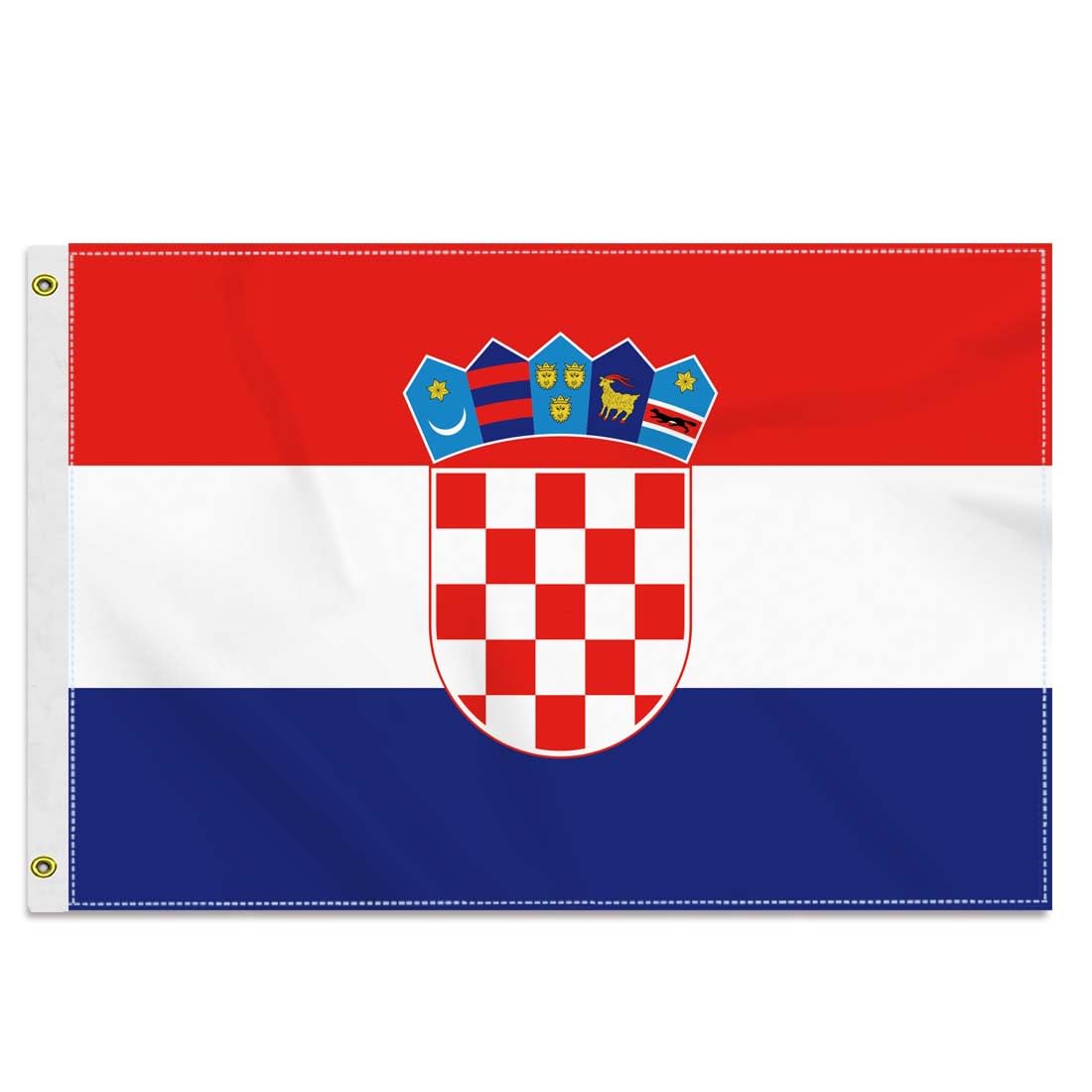 30×45CM Tiny Croatia Flag,Small 12×28 inch 150D Croatian Outdoor Banner,Decor Garden Boat Car Bike With Brass Gromment — image 1