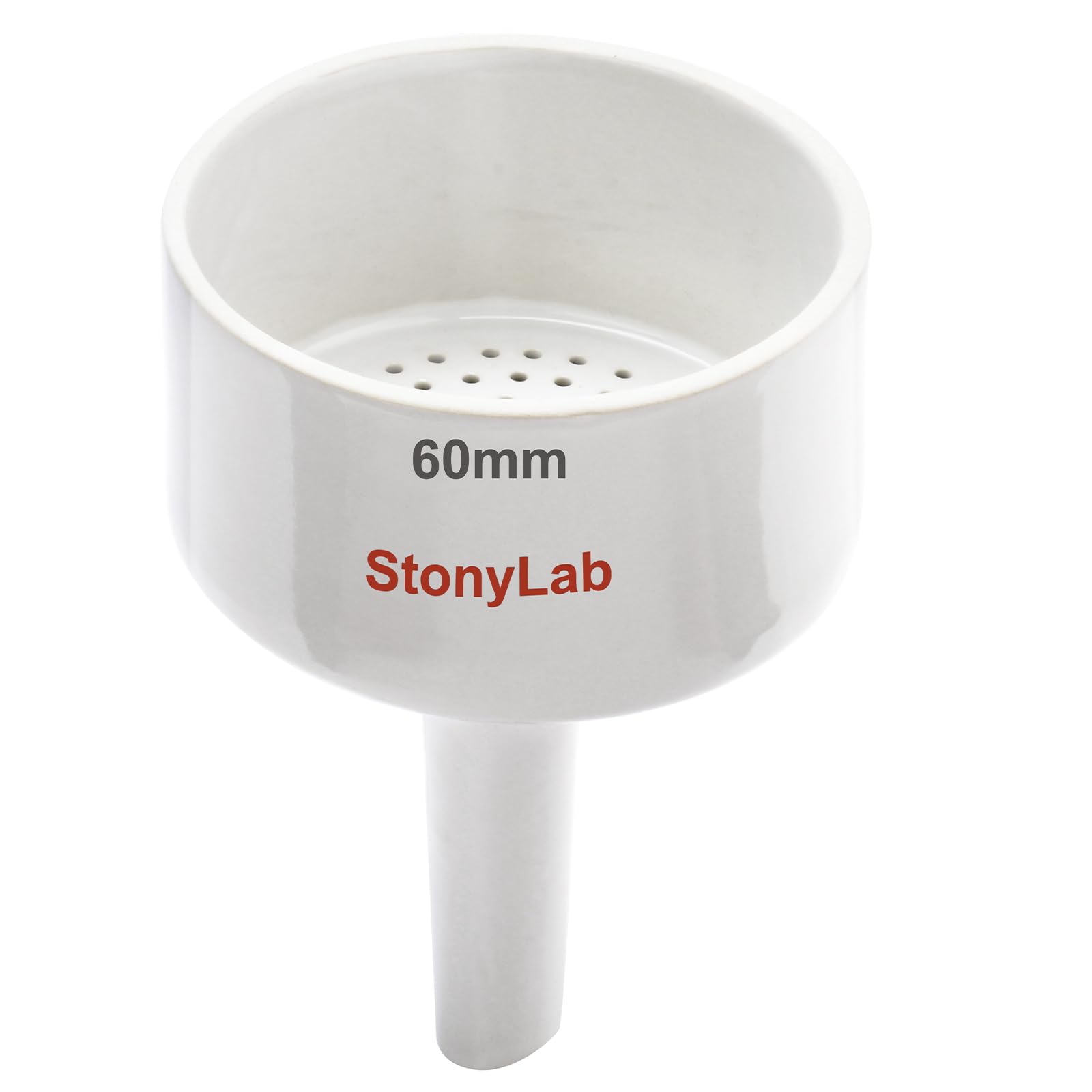 stonylab Büchnertrichter Trichter aus Porzellan, 60mm, Filtertrichter, OD 6cm, ID 5.4cm für Labor