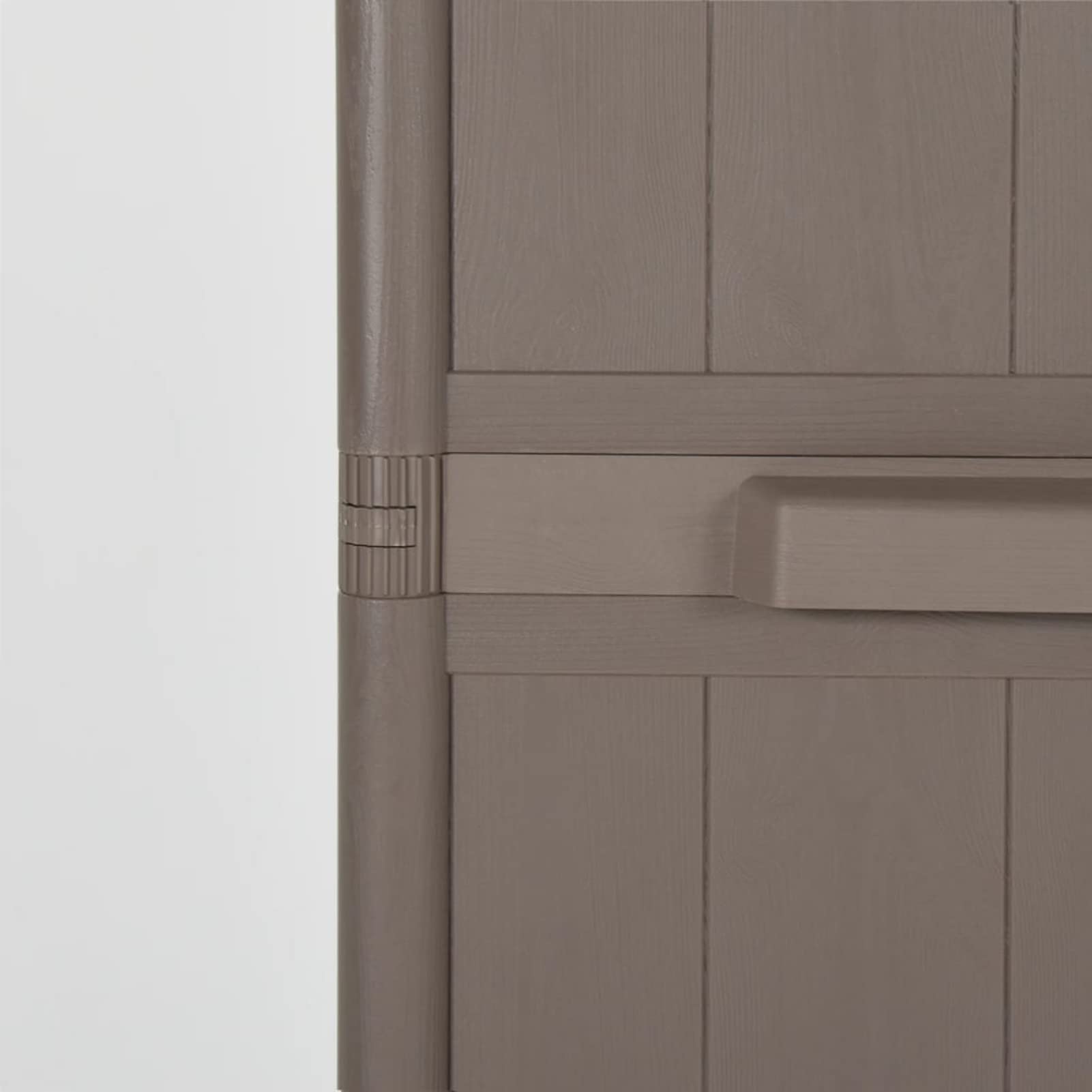 Tidyard Armadio da Giardino per Attrezzi, Portascope, da Esterno Interno, Armadietto Portaoggetti, Capanno in Rattan PP Marrone 65x45x172 cm