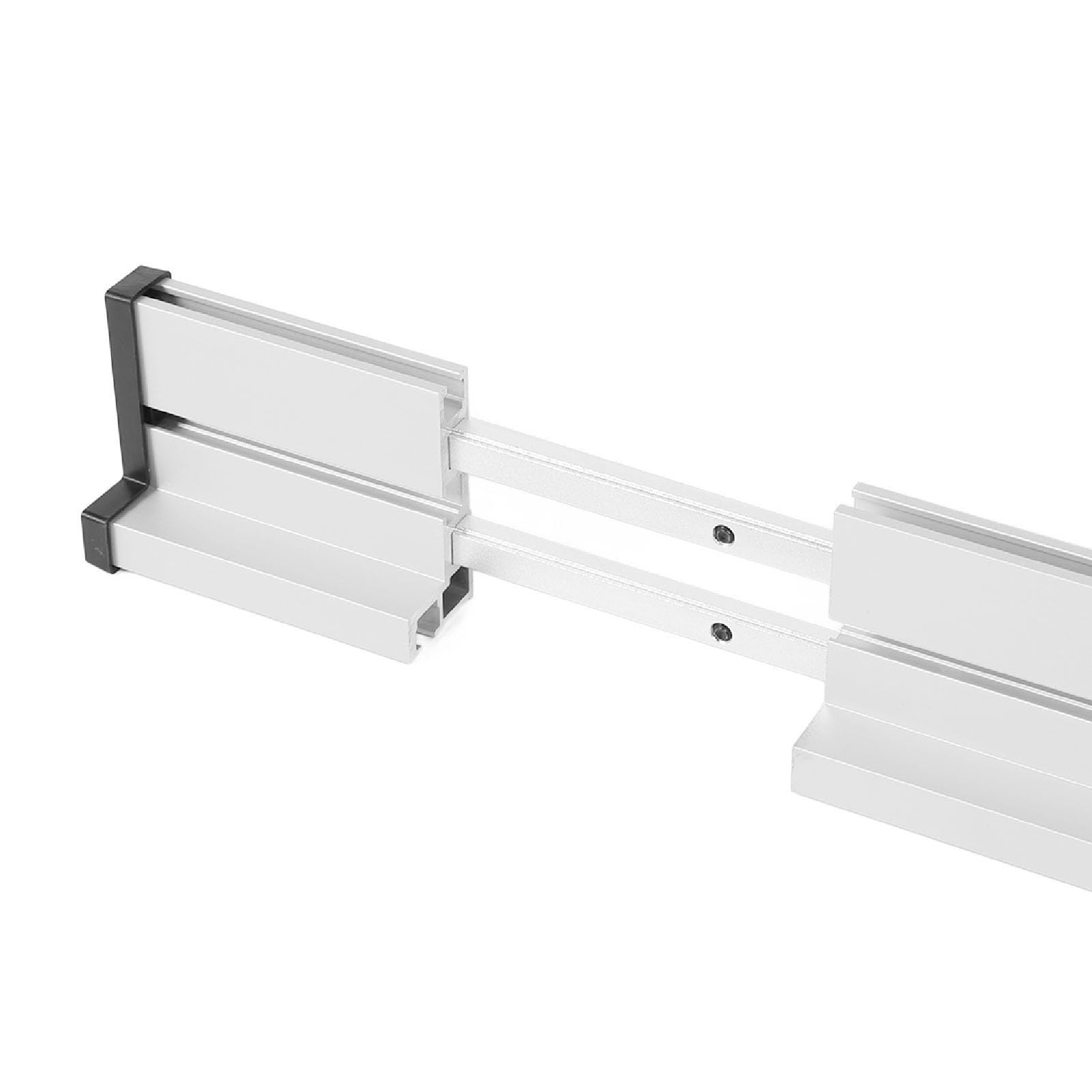 Przykładnica Ukośna z prowadnicą T, Płot Teleskopowy, materiał ze Stopu Aluminium, łatwa w Użyciu z Różnymi Narzędziami do Obróbki Drewna, do Piły Stołowej i Stołu Routera