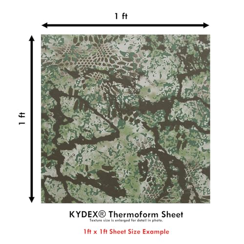 Image of KYDEX Thermoform Sheet - (P1 Texture) - (Infused Print) - (12in x 12in) - (Kryptek Obskura - Trans) - (1 Sheet) - (for Holster Making & Hobby) - (USA Made)