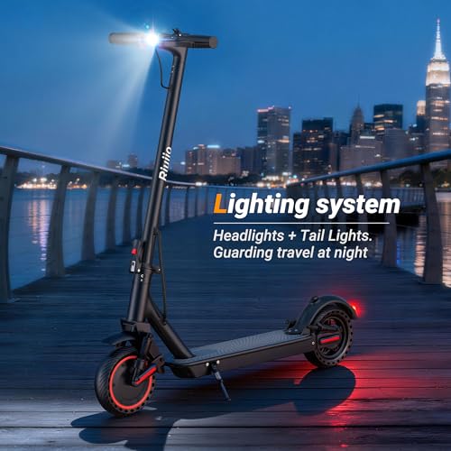 Image of Electric Scooter, 350W-500W Motor, 9 MPH to 22MPH, 10-41 Miles Range, Dual Suspension, Dual Braking, App Control, Foldable Commuter E Scooter for Adults and Teens