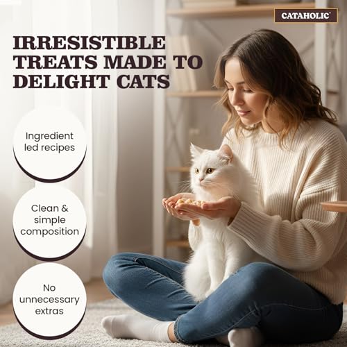 Image of Cataholic Chicken with Shrimp Chips Cat Treats, High Protein Crunchy Snacks, Natural Training & Reward Treats for All Cat Breeds, 50 g