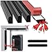 J Channel Cable Raceway Kit - Computer Desk Cable Management System - 4x16'' Black Under Table Cable Management Trays for Office and Home