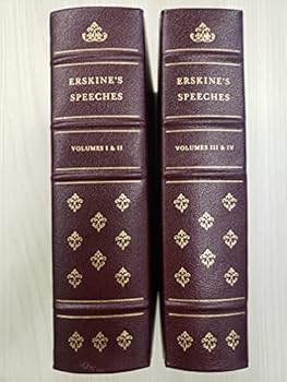 Leather Bound Speeches of Lord Erskine (Erskine's Speeches) (Four Volumes in Two Books) Book