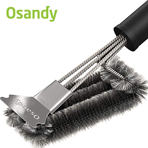 Osandy Grill Brush - Best BBQ Brush for Grill - Bristles Grill Cleaning