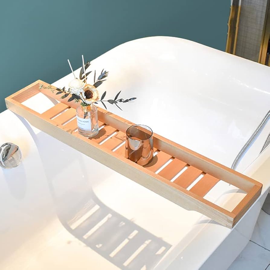 2 Plateaux En Bois Yawinhe 30x12.5x2 Cm - Organisateur Salle De Bain, Bijoux, Savon - Couleur Noyer