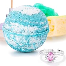 Bauble Bombs Boyfriend Jewelry Surprise Deluxe X Large 9 oz Bath Bomb Fizzies Made in USA, Cruelty Free! Ring Size 08