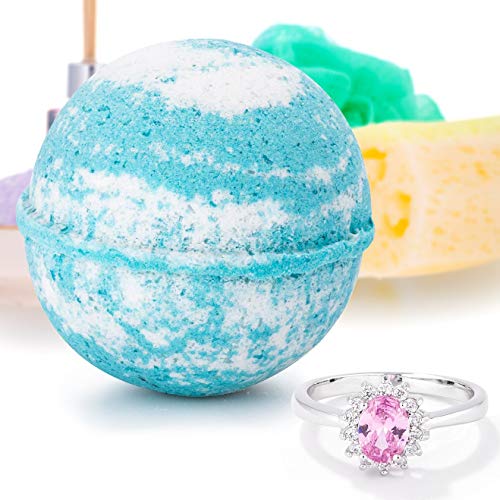 Bauble Bomb's Boyfriend Jewelry Surprise Deluxe X Large 9 oz Bath Bomb Fizzies Made in USA, Cruelty Free! Ring Size 08