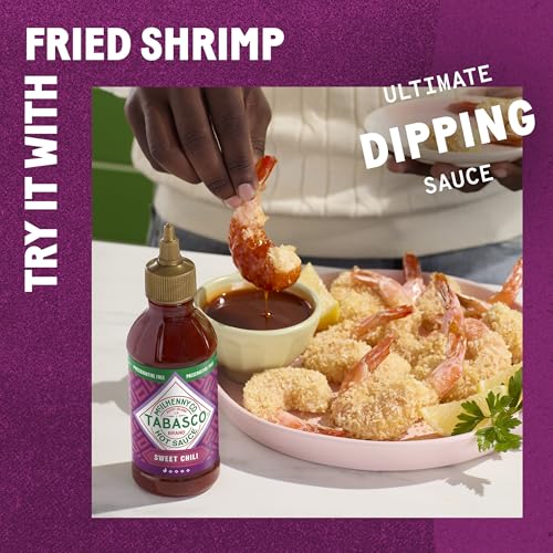 Image of TABASCO Brand Sweet Chili Sauce, Mild Hot Sauce, Easy-to-Squeeze Bottle, Perfect Balance of Sweet & Heat, Versatile Flavor, Great on Fish Tacos, Salads, Asian Food & More, 20 Oz (Pack of 1)