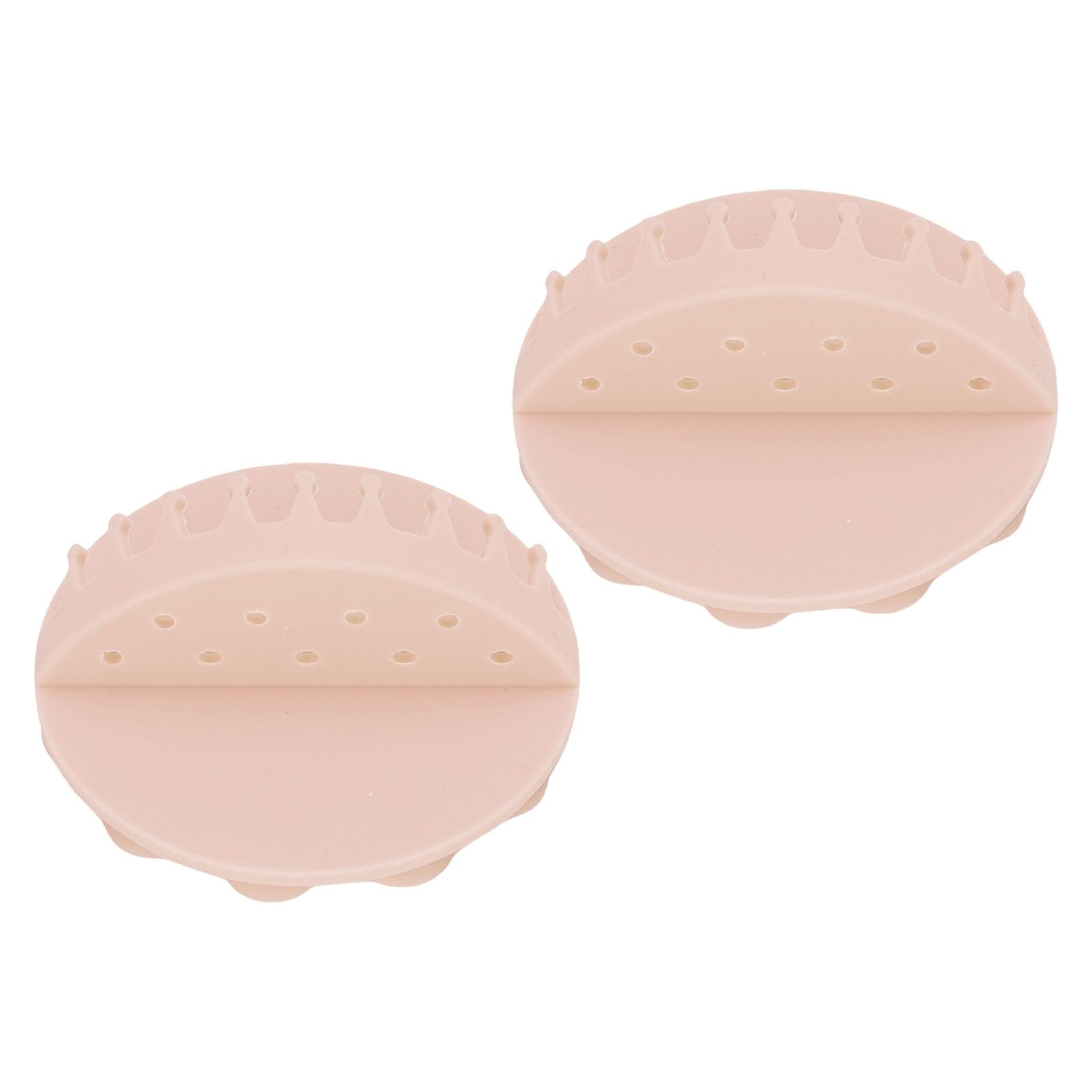 Dpofirs Shower Hair Catcher Wall, Silicone Wall Mounted Hair Catcher Powerful Suction, Universal Trap Drain Protector Easy to Wash for Bathtub Bathroom, 2Pcs (Beige)