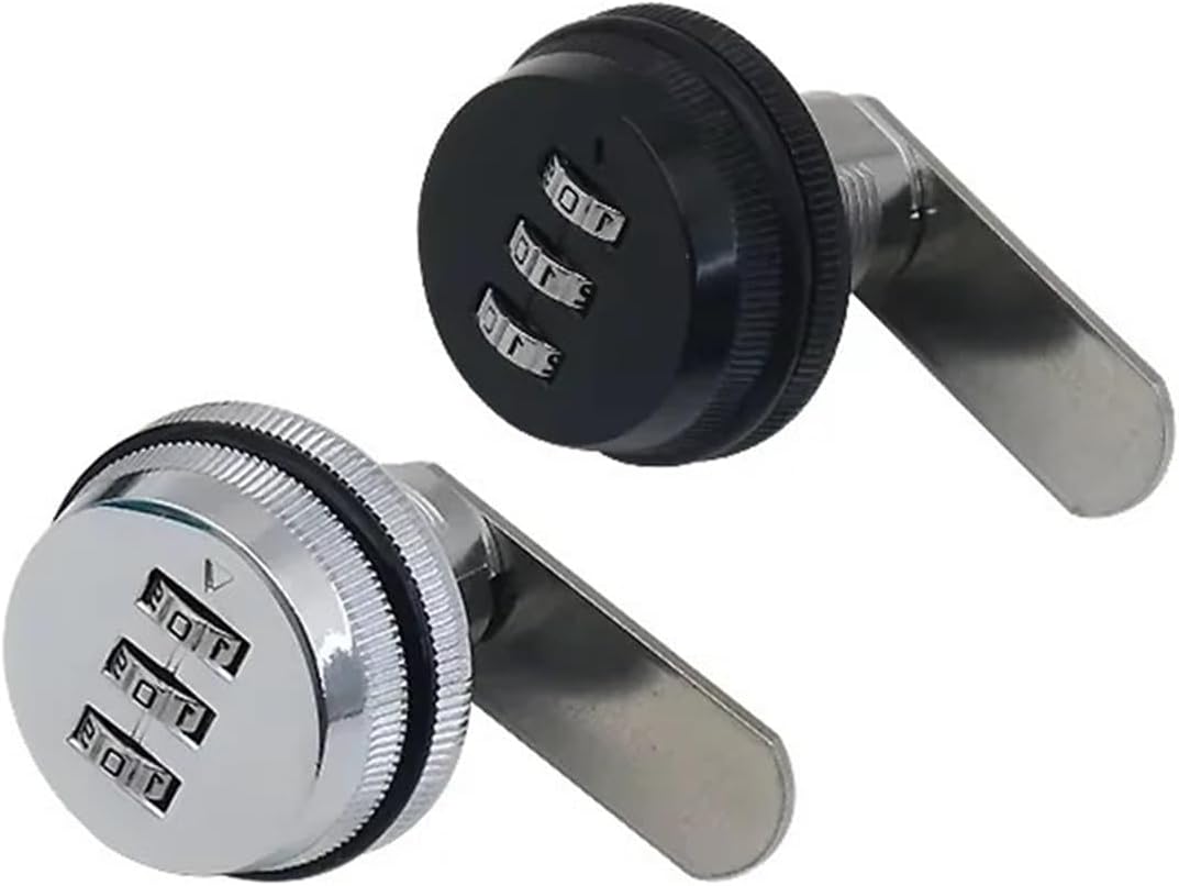 Metal Distribution Box Cam Mailbox Cabinet Door Lock Combination Drawer File 1Pcs(Black-30mm)