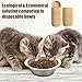 Hushee 300 Pcs Pet Disposable Feeding Bowls Liner Bulk Cat Food Bowls Small Paper Liner for Small Dogs Cats Dish Wet Food Feeding Station, 4 x 1.2 Inch(Khaki Brown)