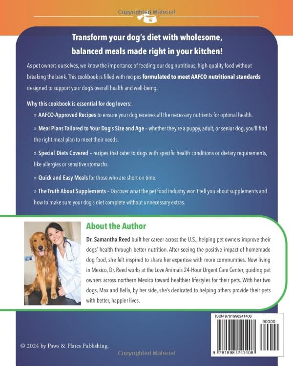 Homemade Dog Food Cookbook Vet-Approved Nutritious Recipes for Dogs | Feeding Guide Meal Plans