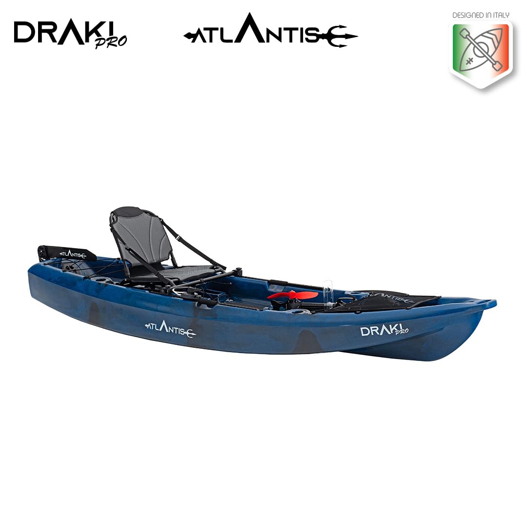 Atlantis Kayak-Canoa DRAKI PRO 320 cm Blu - Pedali ad Elica