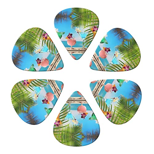 Tropical Beach Drink Lot de 6 médiators pour guitare acoustique, guitare électrique, basse, ukulélé – fin, moyen et… - Les Beatles, Paul McCartney, John Lennon, RIngo Starr, George Harrison Tropical Beach Drink Lot de 6 médiators pour guitare acoustique, guitare électrique, basse, ukulélé – fin, moyen et… – Image 5