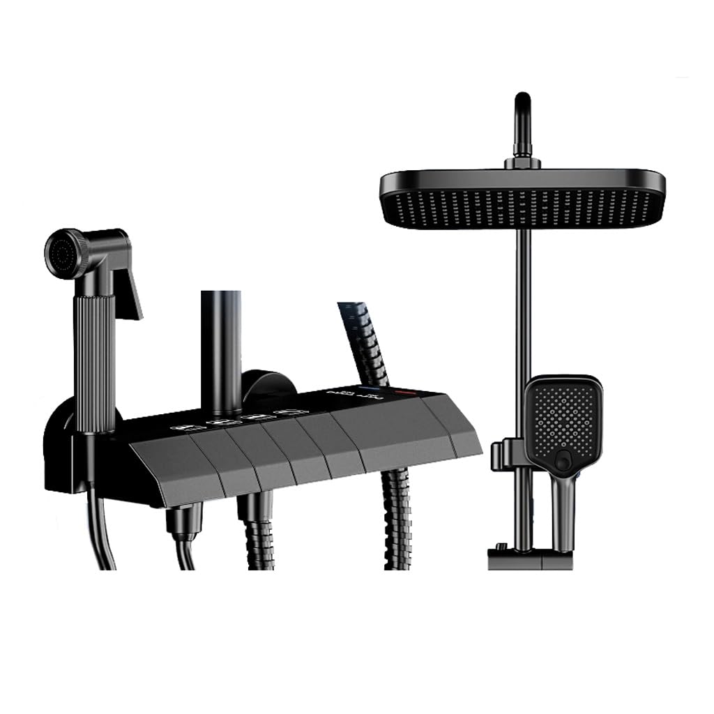 MOBYGKFY Shower Shower, Household pressurized Nozzle, Constant Temperature Faucet, Bathroom, Digital Display Set